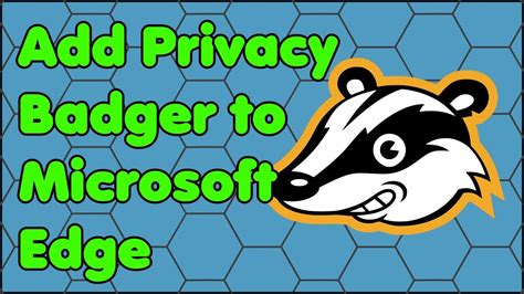 Privacy Badger Microsoft Edge